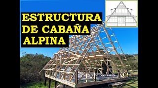 Como hacer estructura para Cabaña 03  Cabaña Alpina [upl. by Iaw]