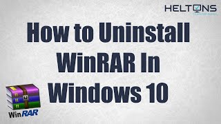 How to Uninstall WinRAR in Windows 10 [upl. by Eilitan627]