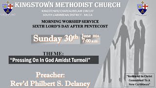 Kingstown Methodist Church Sunday Morning Worship Service June 30th 2024 at 700 AM [upl. by Nuhsyar646]