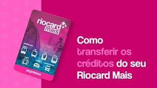 Saiba como transferir os créditos entre Riocard Mais [upl. by Sharma749]