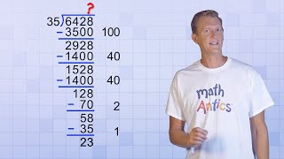 Math Antics  Division With Partial Quotients [upl. by Ahsiemaj]