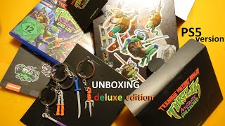 TMNT Die Mutanten sind los UNBOXING Deluxe Edition PS5 German Deutsch [upl. by Ahael]