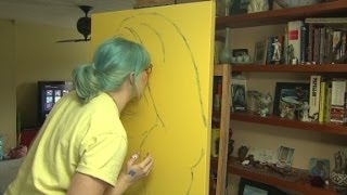 Type1 Diabetic uses lips to paint [upl. by Harhay514]