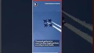 Blue Angels Perform as Tinker Air Show Returns for First Time in Four Years [upl. by Airtemak]