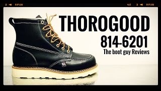 THOROGOOD 8146201 BLACK 6quot WEDGE SOLE  The Boot Guy Review [upl. by Molini953]