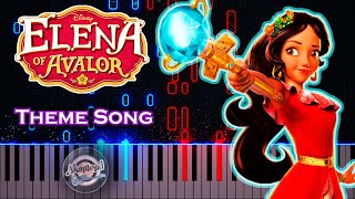 Elena Of Avalor Theme Piano Cover and Tutorial [upl. by Grubb]