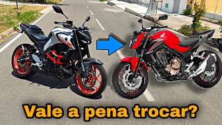 Trocar a MT 03 na CB 500 f vale a pena [upl. by Ettelra163]