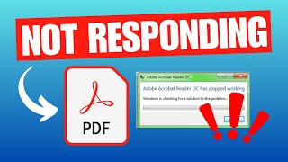 How To Fix Adobe Acrobat Not Responding  Working [upl. by Donielle595]