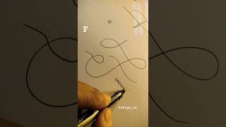 How To Sign The Letter F❤️shortssignaturecalligraphy easycursive alphabet [upl. by Uoliram]