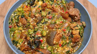 HOW TO MAKE OKRA SOUP THE NIGERIAN WAY NIGERIAN OKRO SOUP NIGERIAN OKRA SOUP FOR BEGINNERS [upl. by Suivatal]