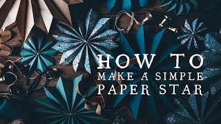 DIY  How to make a simple paper star [upl. by Wetzell]