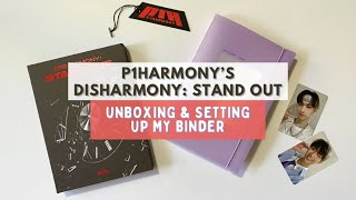 unboxing ✨ P1Harmony’s DISHARMONY STAND OUT amp setting up my binder ✨ [upl. by Elinet842]