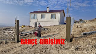 YENİ EVİMİZİN BAHÇE KAPI SUTÜNLARI ÇOK GÜZEL OLDU [upl. by Fernald113]