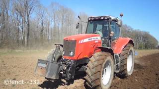 ploughing with MasseyFerguson 6490 [upl. by Ecilef461]