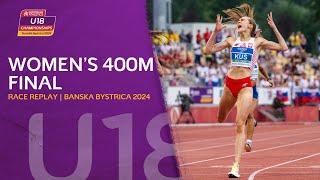 Polands RISING 400m star 💫 Anastazja Kus SMASHES championship best  Banska Bystrica 2024 [upl. by Annaynek]