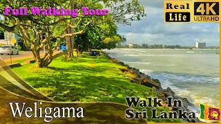 Sri lanka weligama beach aria full walking tour  walk king sri lanka [upl. by Kcirre]