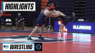 165 LBS 14 Max Lyon Purdue vs 9 Zac Braunagel Illinois  2021 B1G Wrestling [upl. by Niloc]