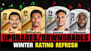 BIGGEST WINTER RATING UPGRADES amp DOWNGRADES in FC 24 😱🔥 ft Bellingham Sane Antony [upl. by Armillia]