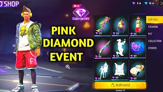 FREE FIRE PINK DIAMOND EVENT 😍 [upl. by Pasadis]