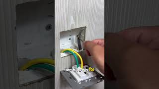 Installing a cover for an outlet but the internal nut is broken electrician [upl. by Ransome881]