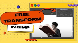 GIMP  How to FREE TRANSFORM an Image Resize Rotate Slant etc [upl. by Novello]