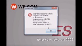 Wilcom ES 2006 exception access violation  Wilcom Error Solution [upl. by Pinzler]