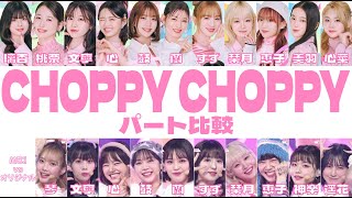 CHOPPY CHOPPY パート比較（MEI音源） [upl. by Acsicnarf]