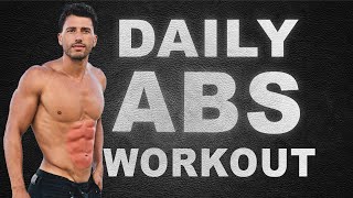 DAILY ABS WORKOUT FOR FLAT STOMACH NO EQUIPMENT NEEDED [upl. by Airdnua]