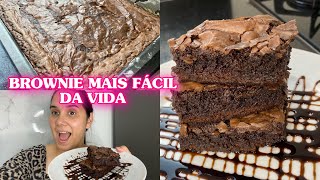 COMO FAZER O MELHOR BROWNIERECEITA MAIS FÁCIL DA VIDABROWNIE ECONÔMICO receitadebrownie brownie [upl. by Ahsocin415]