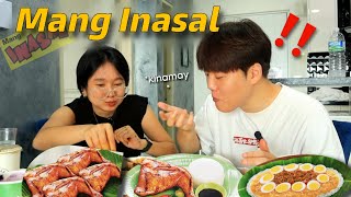 INTRODUCING MANG INASAL TO MY KOREAN BESTIE kinamay na [upl. by Constantine829]