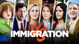 LIMMIGRATION vs LES CANDIDATS interviews européennes [upl. by Ahsatsana]