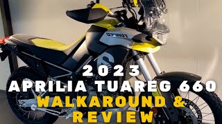 2023 Aprilia Tuareg 660 The Ultimate Adventure Bike  A Comprehensive Review [upl. by Borek264]