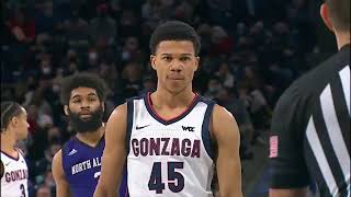 Gonzaga vs North Alabama 12282021 [upl. by Arakaj]