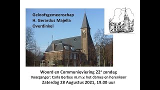 Woord en Communieviering 22e zondag door het jaar [upl. by Nnaes]