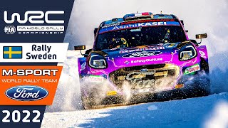 MSport Ford WRC Rally Highlights  WRC Rally Sweden 2022  Day 2  Ford Puma Rally1 Rally Car [upl. by Britt]