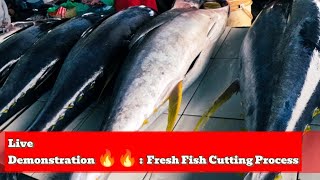 Live Demonstration 🔥🔥  Fresh Fish Cutting Process [upl. by Pathe]