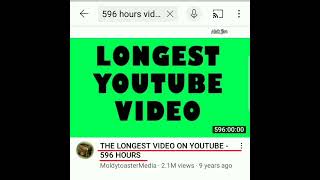 Longest Video on YouTube 596 Hours 🤔  Full details  YouTube ki Sabse Bari Video  alokjha [upl. by Lalad677]