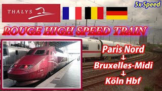 5x THALYS  Paris Gare du Nord → KölnCologne Hbf Passengers View [upl. by Arnaud695]