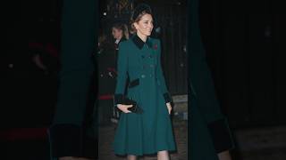 Kate in a Dark Green Coat w a Velvet Trim for the Remembrance Day service at Westminster Abbey 2018 [upl. by Eelyram]