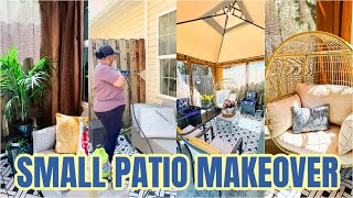 SMALL PATIO MAKEOVER  OUTDOOR DECORATING IDEAS  SPRING PATIO REFRESH [upl. by Eniowtna]