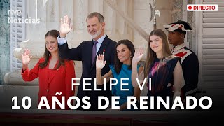 FELIPE VI  ESPECIAL INFORMATIVO por sus DIEZ AÑOS como MONARCA  RTVE Noticias [upl. by Nevur]