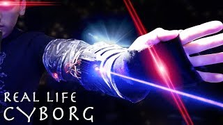 How To Make a CYBORG LASER WIFI GLOVE  Lasers Lights Wifi Jamming [upl. by Frederich]