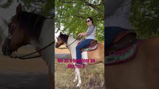 Me Taking My First Horseback Riding Lesson Be Like…Pt 2horse viralvideo [upl. by Elahcim162]