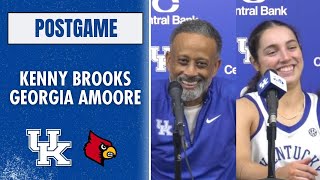 Kenny Brooks Georgia Amoore on win over No 18 Louisville  Kentucky WBB [upl. by Ycrem]