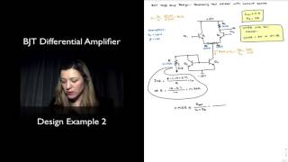 BJT Diff Amp Design Example 2 [upl. by Alexi]