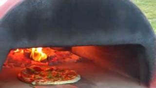 Rauls WoodFired Pizza Oven in Action  3 Minute Pizza [upl. by Llertac]