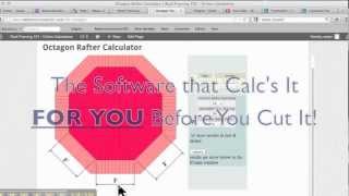 Octagon Rafter Construction Calculator [upl. by Anuait335]