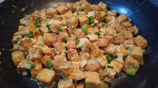 Salted Egg Tofu Recipe  So Delicious Budget Meal [upl. by Lohman]