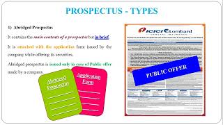 27  Concept and Types of Prospectus [upl. by Yug]