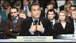 Professions libérales  table ronde avec N Sarkozy [upl. by Atenik]